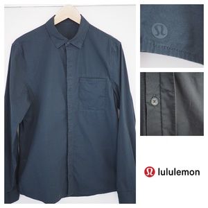 Lululemon All Town Button Down Shirt Black Men S